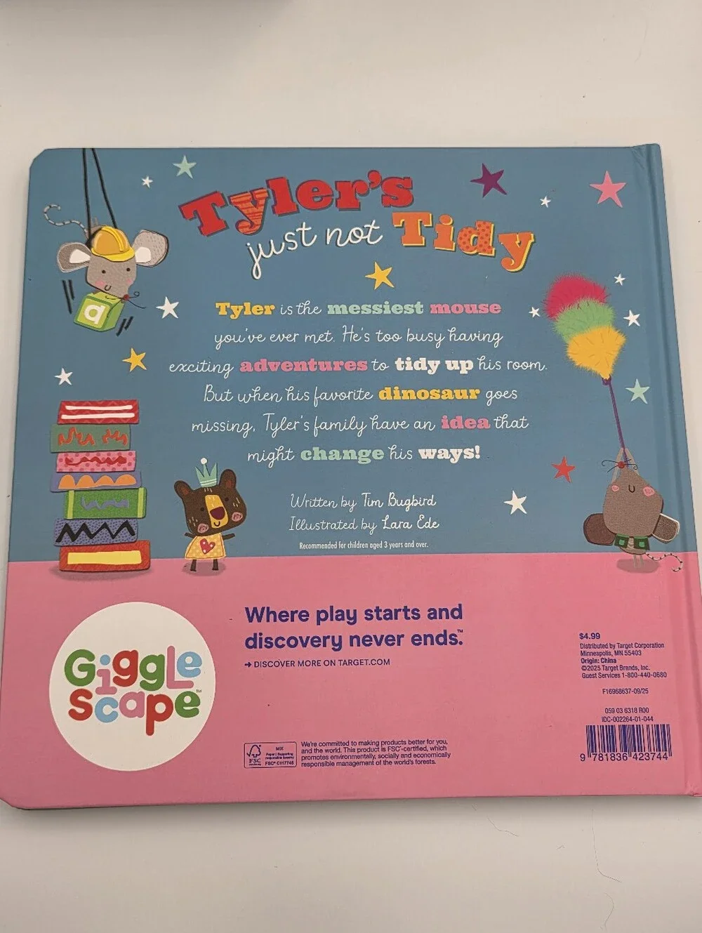 Giggle Scape Get Set, Vroom! & Tyler's Just Not Tidy - Kids Board Books Nwt